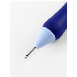 Игла для вышивания TEIRA, для ковровой техники, d=1.3/1.6/2.2 мм, с нитевдевателями, голубая, синяя