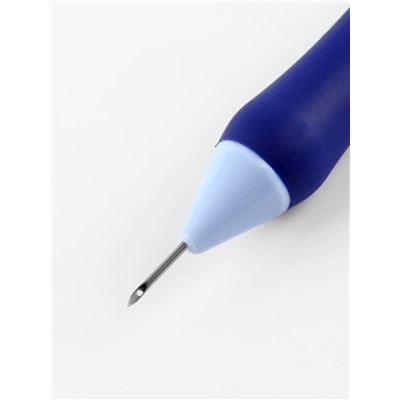 Игла для вышивания TEIRA, для ковровой техники, d=1.3/1.6/2.2 мм, с нитевдевателями, голубая, синяя