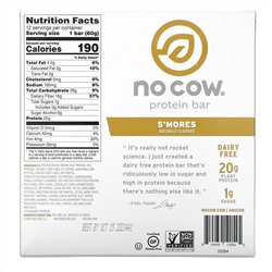 No Cow, Protein Bar, Smores, 2.12 oz (60 g)