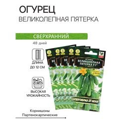 Семена огурца "Великолепная пятерка", F1,набор 5 шт