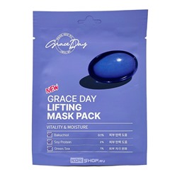 Тканевая маска для лица подтягивающая с бакучиолом и протеином сои Lifting Mask Pack Grace Day, Корея, 27 мл Акция