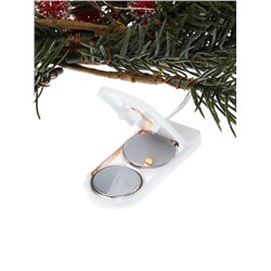 Декор настенный «Еловая ветвь с шишками», 70×27 см, 30 LED, от батареек CR2032×2, свечение тёплое белое