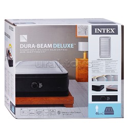 Односпальная надувная кровать 99х191х46см "Comfort-Plush" встр.нас. 220В, до 136кг, 64412 INTEX