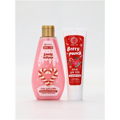 Подарочный набор косметики новогодний «Зимнего чуда», гель для душа 200 мл и крем для тела, URAL LAB