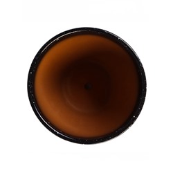 Горшок для цветов «Гранит», 2.5 л, d=19 см, h=18 см, керамика, с поддоном, чёрный