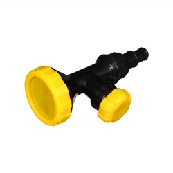 Насадка для полива, 1/2"−3/4" (12 мм−19 мм), с краном, пластик, "ДУШ"