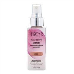 Physicians Formula, Rose All Stay, спрей для фиксации макияжа с эффектом сияния, 100 мл