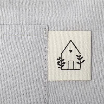 Фартук «Этель» Home, 60×70 см, светло-серый, 100% хлопок, саржа 190 г/м²