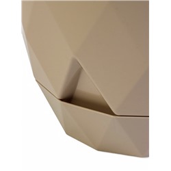 Горшок для цветов с поддоном Laurel, 9.3 л, d=27.7 см, h=22.5 см, пластиковый, бежевый