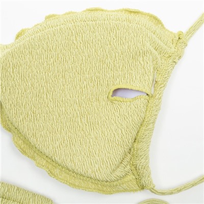 Купальник раздельный с завязками женский MINAKU, размер 44, зелёный