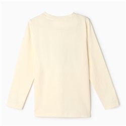 Лонгслив для девочки, цвет молочный, рост 134 см