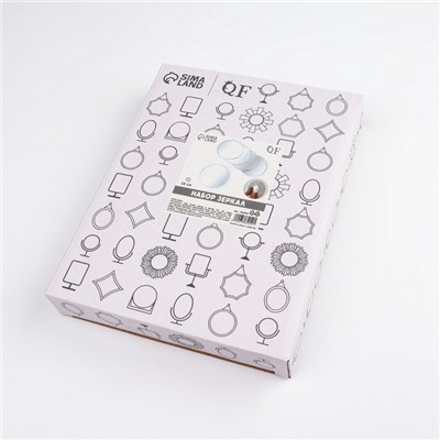 Зеркало настенное, круглое, акриловое, 5 шт., без рамы, d=14 см