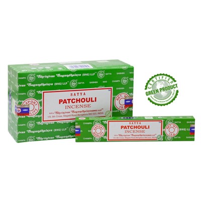 SATYA Бангалор Ароматические палочки Patchouli  (15г.*12уп)