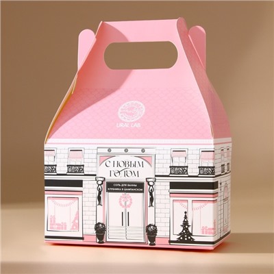 Соль для ванны URAL LAB «С Новым Годом», 500 г, аромат клубники в шампанском, Новый Год