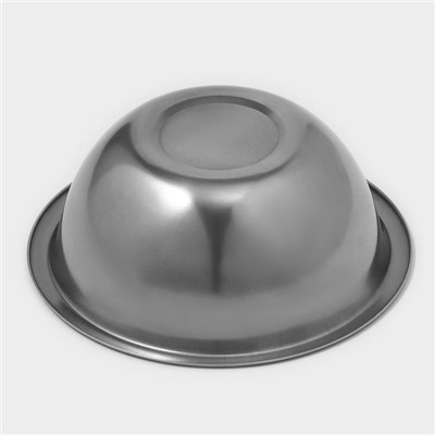 Миска из нержавеющей стали Доляна, 1 л, d=18 см, толщина 0.3 мм, цвет хромированный