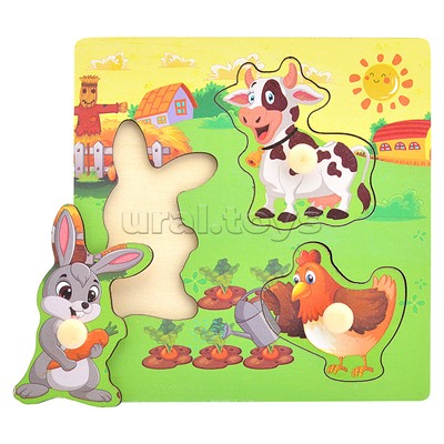 Пазл-вкладыш "Домашняя ферма"