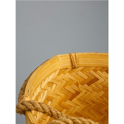 УЦЕНКА Корзина плетёная, из бамбука 30×30×40 см