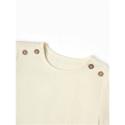 Футболка детская MINAKU, рост 86-92 см, молочная