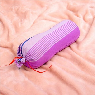 Подушка-валик с лавандой и стружкой можжевельника, сувенирный, 10×28 см, МИКС