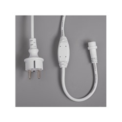 Гирлянда «Бахрома» 3×0.6 м, IP65, УМС, белая нить каучук, 108 LED, свечение синее, 220 В