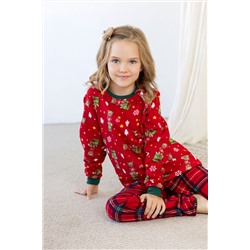 Новогодняя  - детская пижама теплая