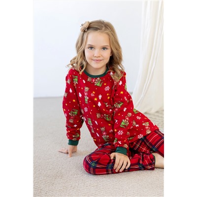 Новогодняя  - детская пижама теплая