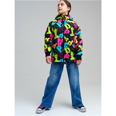 Куртка текстильная с полиуретановым покрытием для девочек (ветровка)