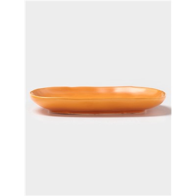Блюдо для подачи Magistro Potter, 15.1×14.9×1.9 см, фарфор, оранжевое