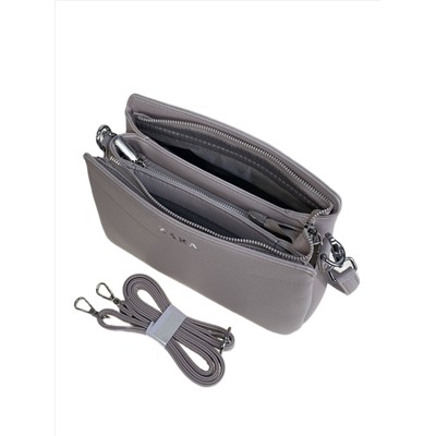 Женская сумка из искусственной кожи, цвет серый