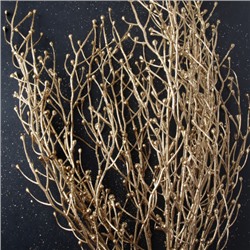 Ветка декоративная золотая 50 см / V1 /уп 24/240/Новый год