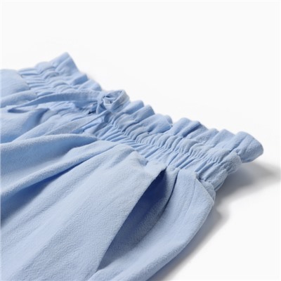 Комплект (Блузка и шорты) для девочки MINAKU, голубой, рост 122 см