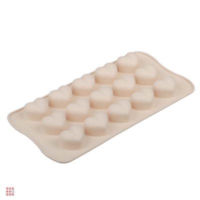 Форма силиконовая для шоколада и льда 15 ячеек, 21x10x1,6см "Конфета"