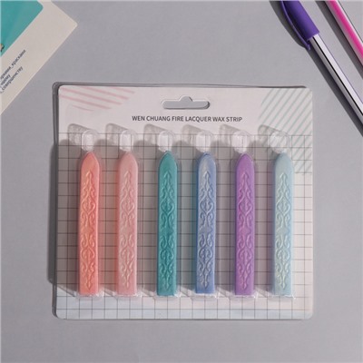 Сургуч для печати стержень «Хвост русалки», набор 6 шт., 14.9×16.3 см