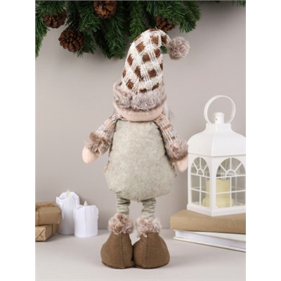 Новогоднее украшение Дед мороз на телескопических ножках 35-52 см / NA108-1 /уп 60/745037