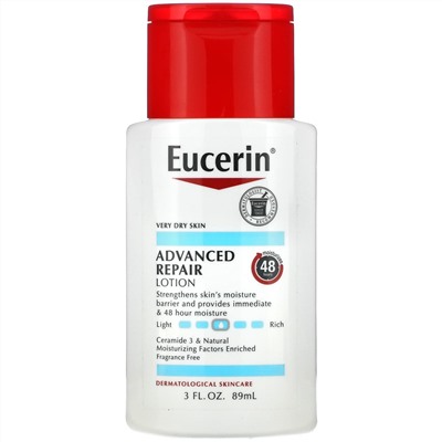 Eucerin, Advanced Repair Lotion, Fragrance Free, 3 fl oz (89 ml)