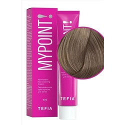 TEFIA Mypoint 8.1 Перманентная крем-краска для волос / Светлый блондин пепельный, 60 мл KRISTALLER, 1112348