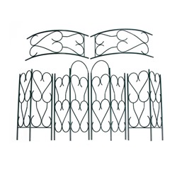 Арка садовая, 230×125×36.5 см, для вьющихся растений, металлическая, зелёная