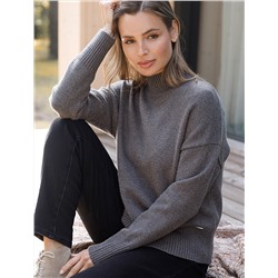 Свитер с высоким воротом из пряжи с кашемиром