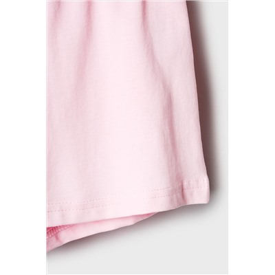 Комплект трикотажный для девочек: фуфайка (футболка), шорты PLAYTODAY, 1240913