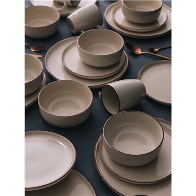 Кружка Доляна «Альпийский крем», 340 мл, керамика, бежевая