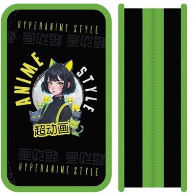 Пенал 6-ти ств. 190х105 мм ПО-110 "HYPERANIME" большой Пчелка