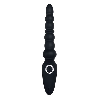Черная анальная виброелочка Magic Stick - 22,6 см.