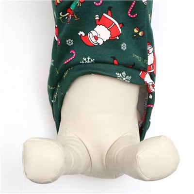 Кофта новогодняя для животных «Подарки», размер S, зелёный (ДС 26, ОШ 22, ОГ 34 см)
