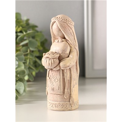 Фигурка - оберег «Берегиня денежная», 13×5 см, бежевый с эффектом состаривания, гипс