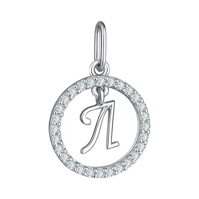 Подвеска из серебра куб.циркон., Л-29417