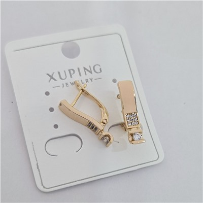 Серьги коллекция "Xuping" покрытие позолота, вставка: фианиты, арт.004.039
