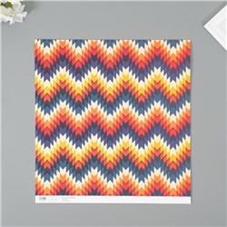 Бумага для скрапбукинга «Зигзаг» плотность 180 г набор 5 шт. 30.5×32 см