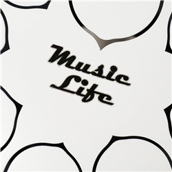 Глюкофон - музыкальный инструмент, белый, 8 лепестков, 15×9 см