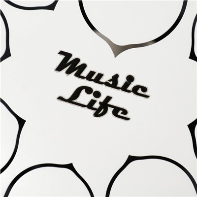 Глюкофон - музыкальный инструмент, белый, 8 лепестков, 15×9 см