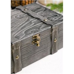 Подарок шкатулка брашированная / 690 г / Сибирский кедр